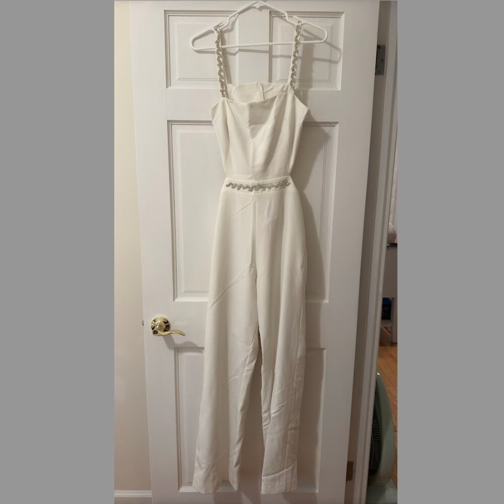 Floravere Jumpsuit, White, Size 12